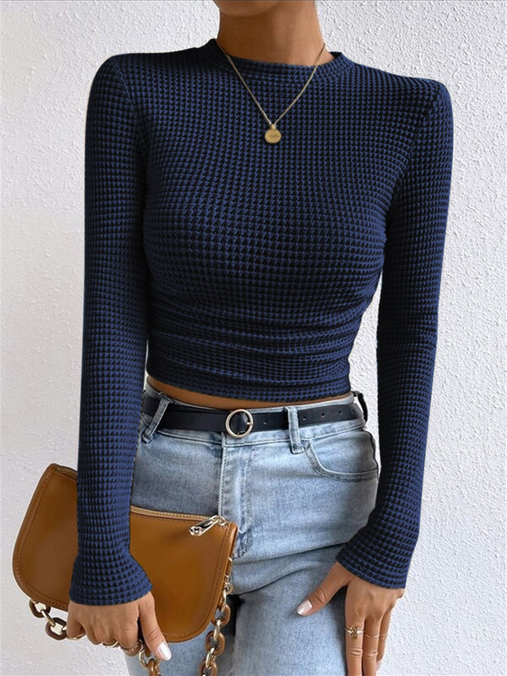 Tessa – Slim-Pullover aus Waffelstrick