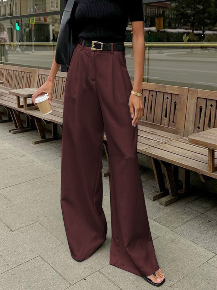 Marlene – Breite Stoffhose Ohne Gürtel