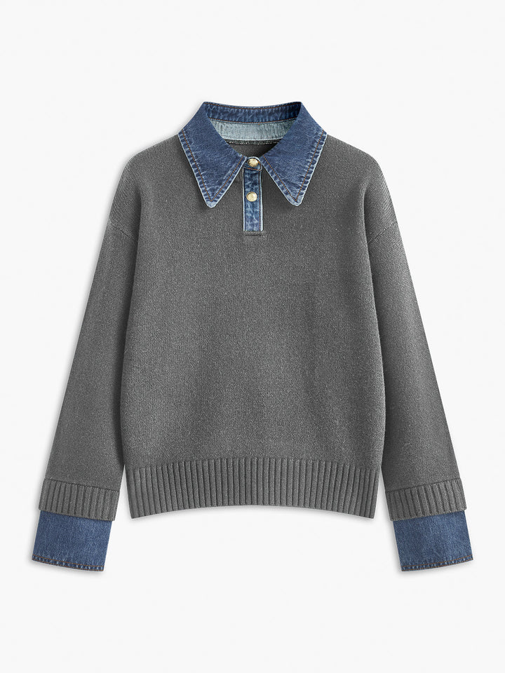 Nellie – 2-in-1 Pullover mit Revers-Detail