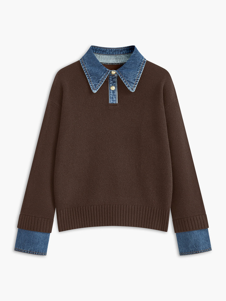 Nellie – 2-in-1 Pullover mit Revers-Detail