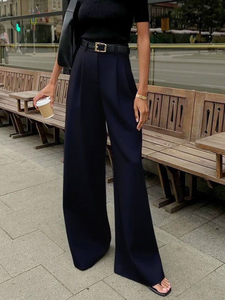 Marlene – Breite Stoffhose Ohne Gürtel