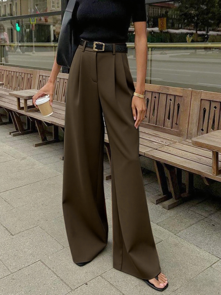 Marlene – Breite Stoffhose Ohne Gürtel