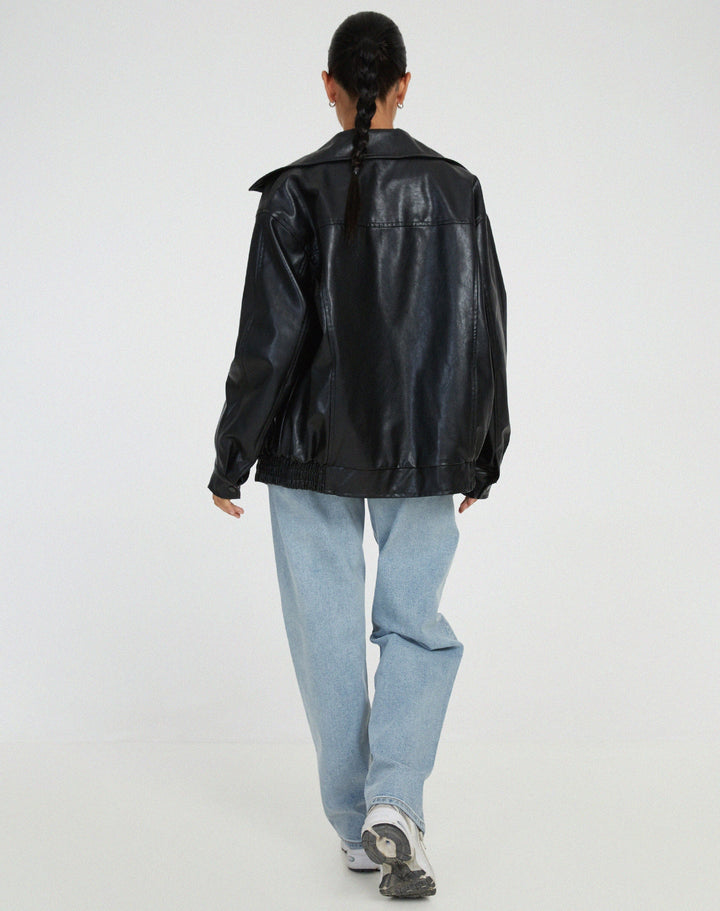 Anouk – Breite Damenlederjacke