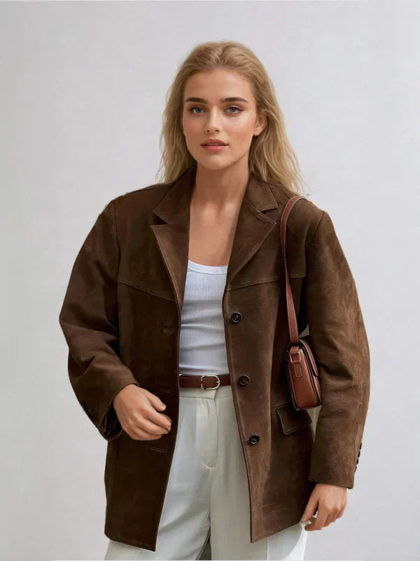 Geniah – Blazer aus Luxus-Kunst-Wildleder