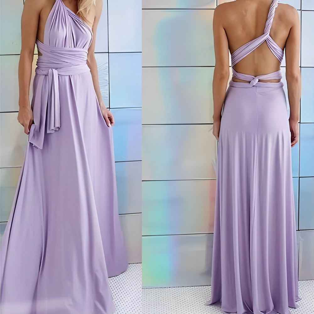 Octavia - Elegantes Neckholder-Wickelkleid für Frauen