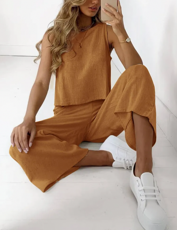 Zelinda - Sommer-Zweiteiler: Top & Weite Hose