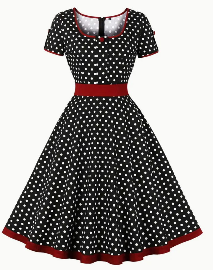 Ruby - Chic Polka Midi Kleid