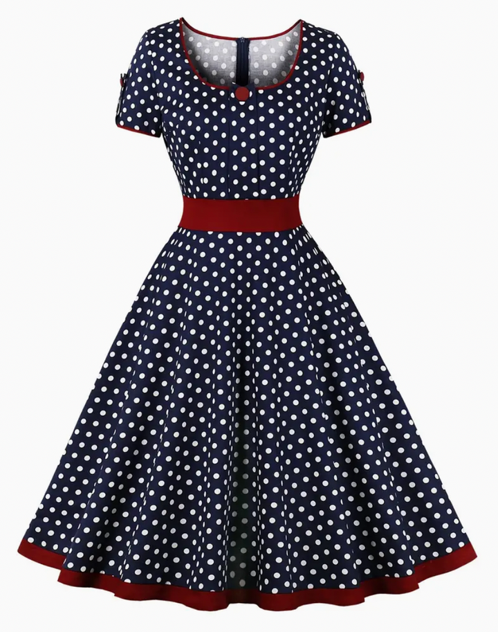 Ruby - Chic Polka Midi Kleid