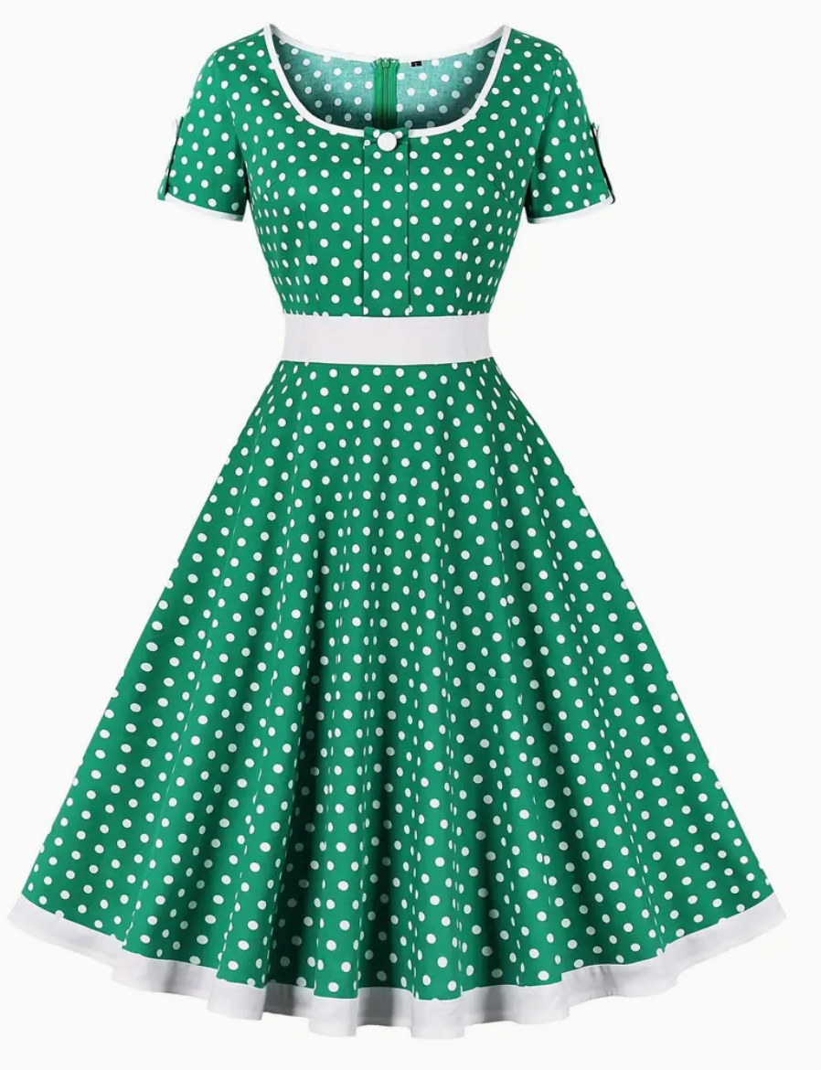 Ruby - Chic Polka Midi Kleid