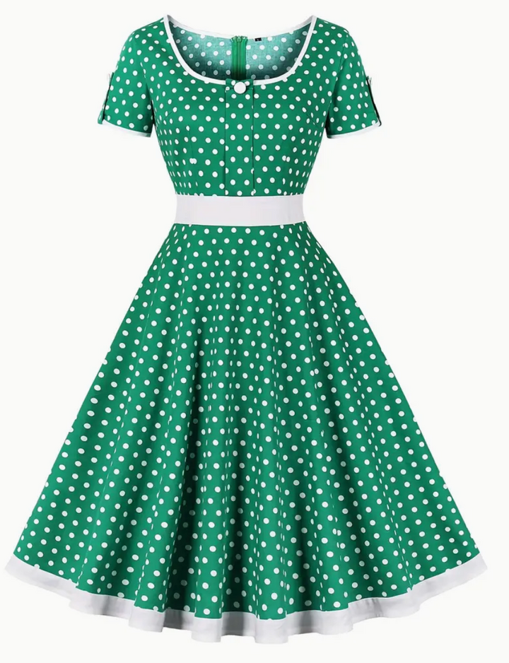 Ruby - Chic Polka Midi Kleid