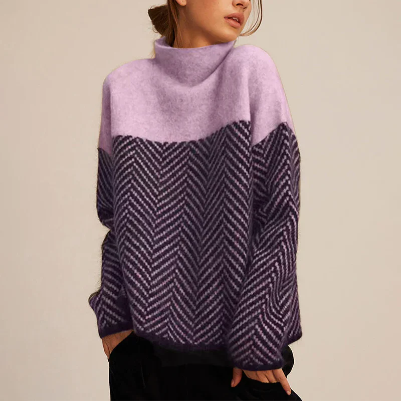 Yancy - Eleganter, dicker gestrickter Damenpullover