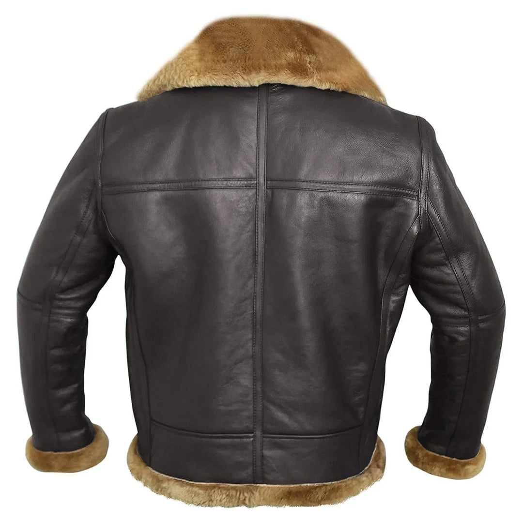 Benjamín - Bequeme Bomberjacke aus Schaffell-Leder