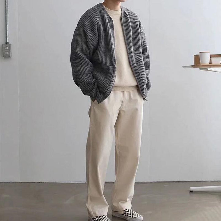 Ronan – Herren-Strickjacke mit Muster