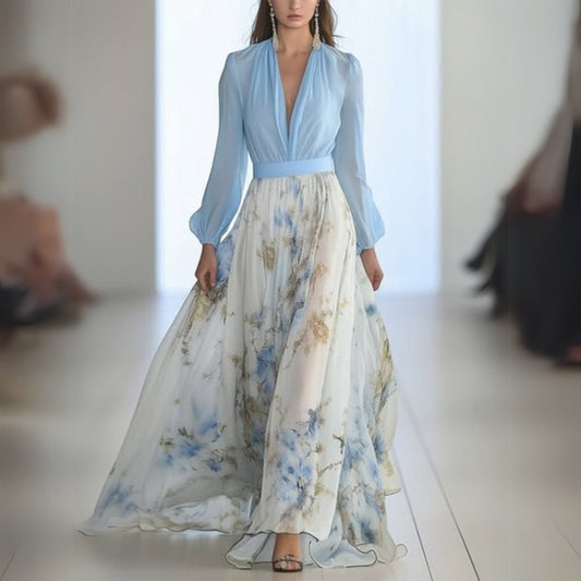 Dahlia - Blüten-Maxikleid Frühlingsgeflüster