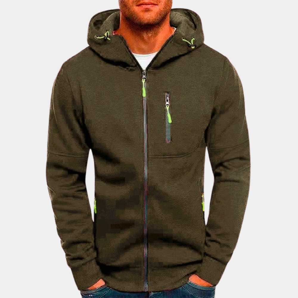 Bilbo - Vielseitiger Herren-Pullover mit Zipper und Kapuze