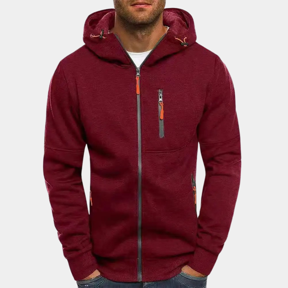 Bilbo - Vielseitiger Herren-Pullover mit Zipper und Kapuze