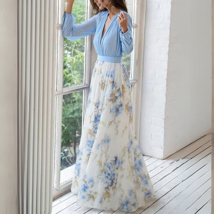 Dahlia – Frühlingsgeflüster Blumen-Maxikleid
