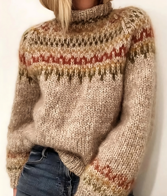 Oona - Gemütlicher Islandwollpullover mit Rollkragen