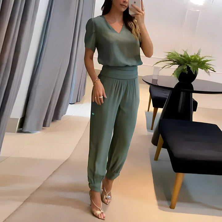 Geah - Klassische Vintage-Bluse und Hose Set