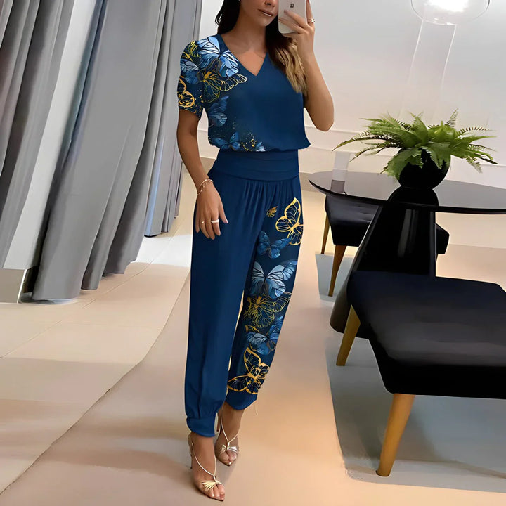 Geah - Klassische Vintage-Bluse und Hose Set