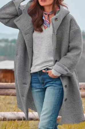 Cristy - Mantel aus Wollmischung Chic Klassisch