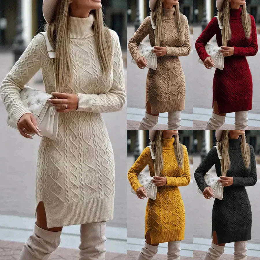 Zylia - Elegantes Winter-Strickkleid