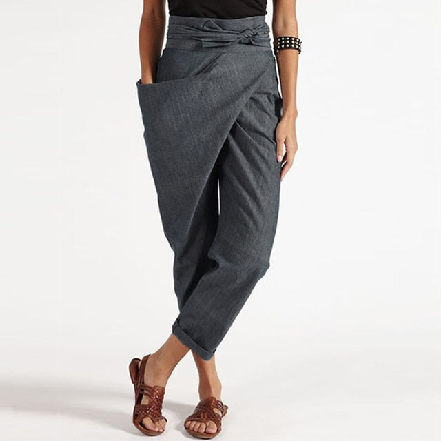 Yesha – Elegante und Bequeme Cropped-Stoffhose