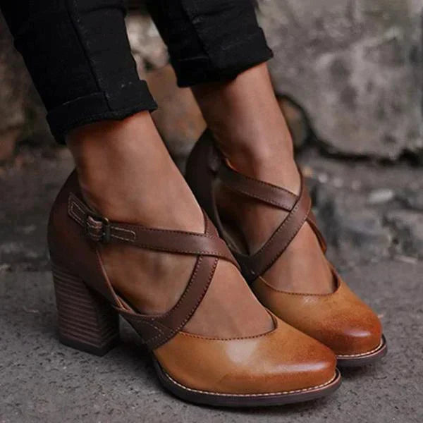 Miley - Elegante Leder-Clogs mit schickem Absatz