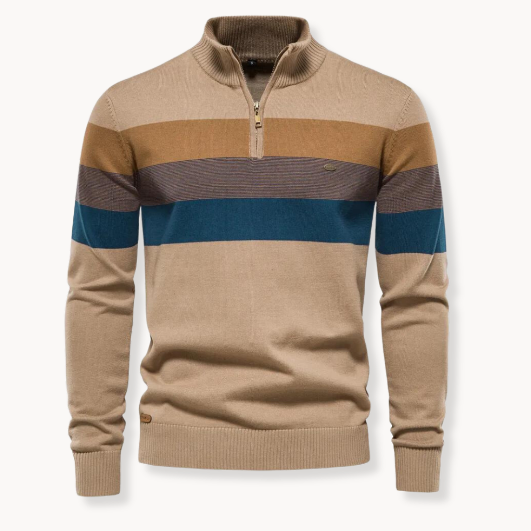Aurullo - Pullover mit Viertel-Zipper