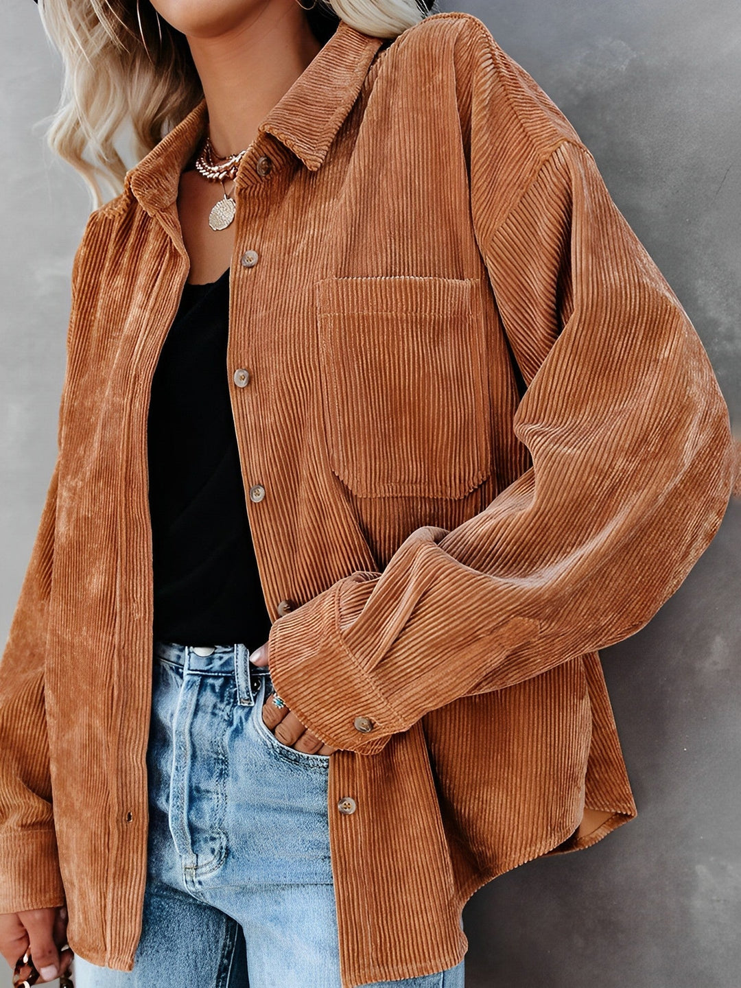 Filena - Kord Knopf-Jacke