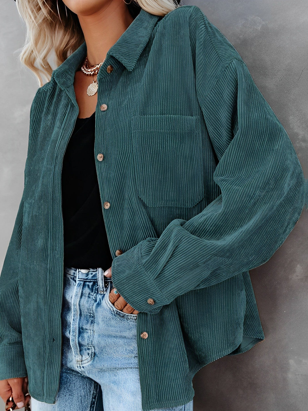 Filena - Kord Knopf-Jacke