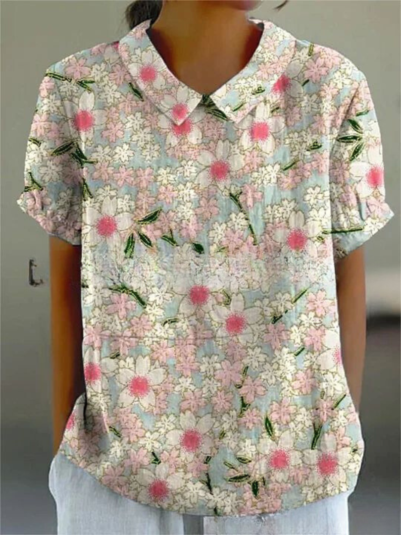 Shelby - Vintage Blumenhemd für Frauen Casual