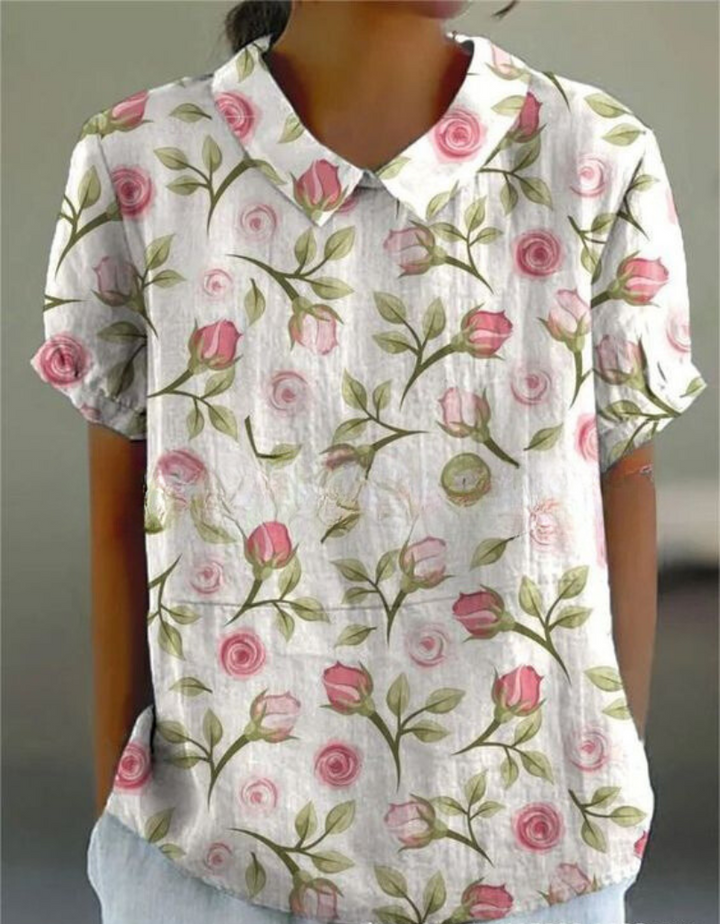 Shelby - Vintage Blumenhemd für Frauen Casual