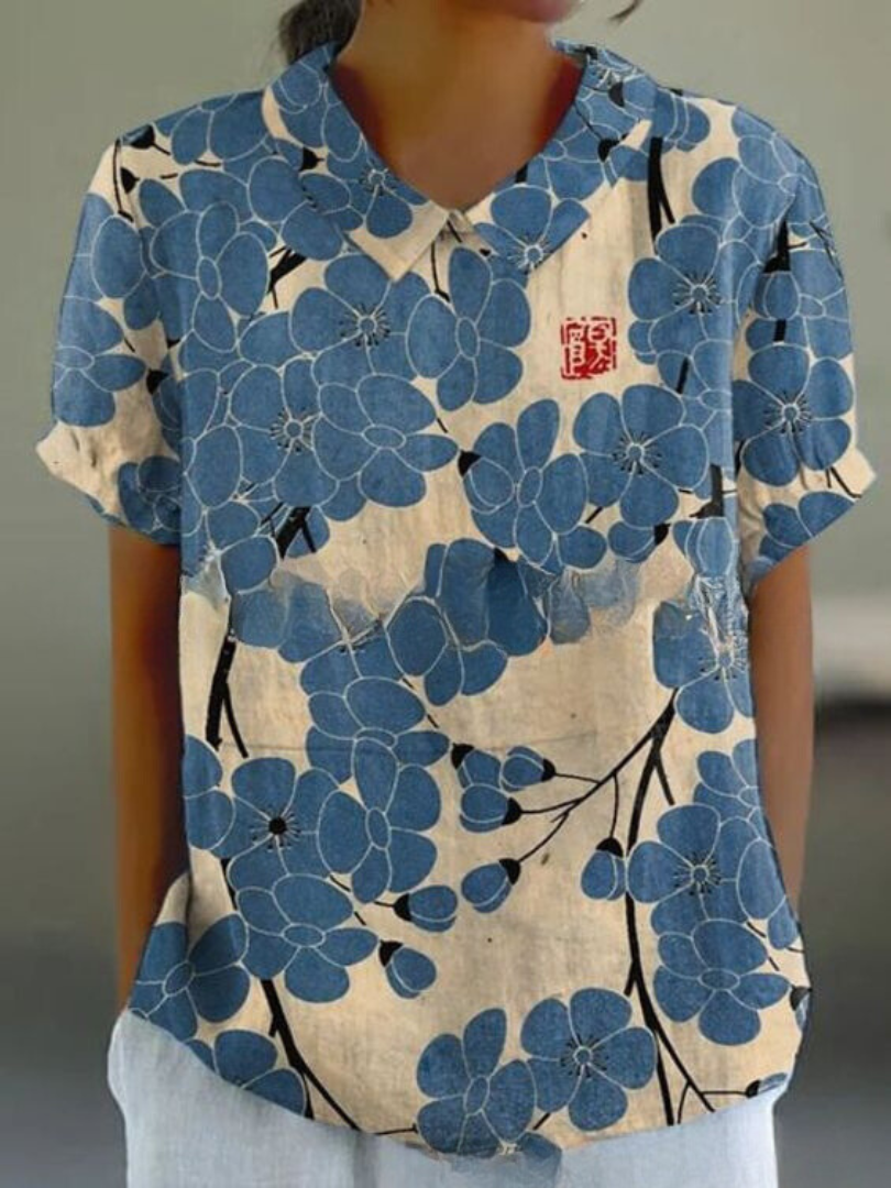 Shelby - Vintage Blumenhemd für Frauen Casual