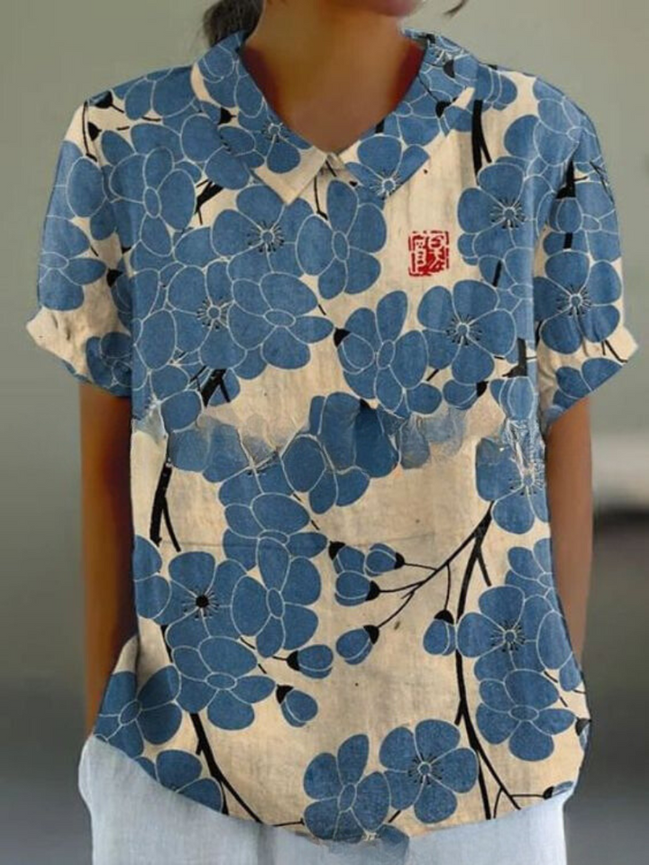 Shelby - Vintage Blumenhemd für Frauen Casual