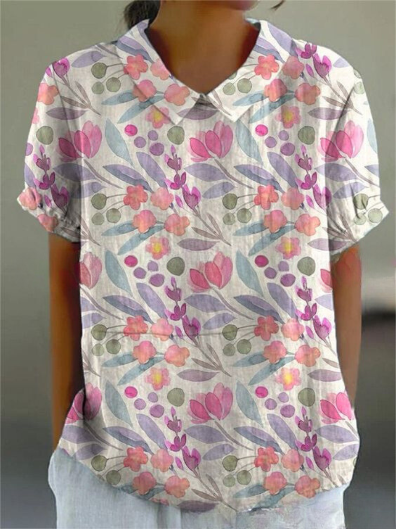 Shelby - Vintage Blumenhemd für Frauen Casual