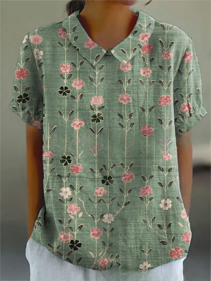Shelby - Vintage Blumenhemd für Frauen Casual