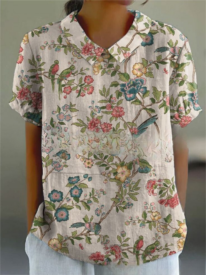 Shelby - Vintage Blumenhemd für Frauen Casual