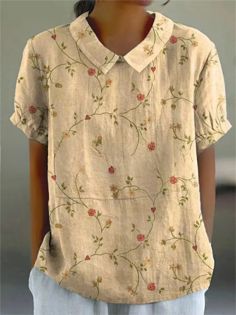 Shelby - Vintage Blumenhemd für Frauen Casual