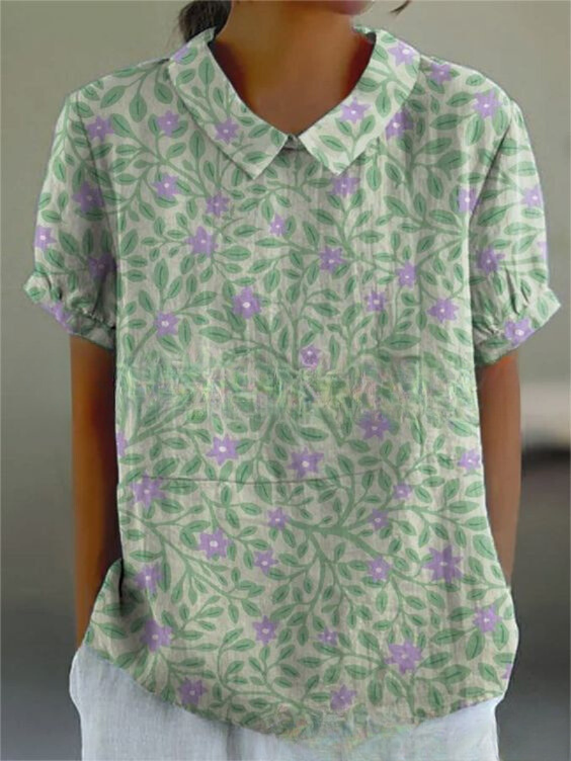 Shelby - Vintage Blumenhemd für Frauen Casual