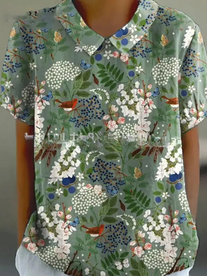 Shelby - Vintage Blumenhemd für Frauen Casual