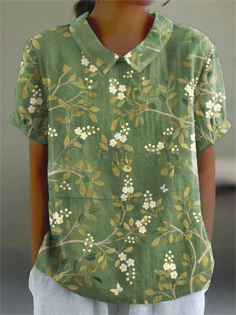 Shelby - Vintage Blumenhemd für Frauen Casual