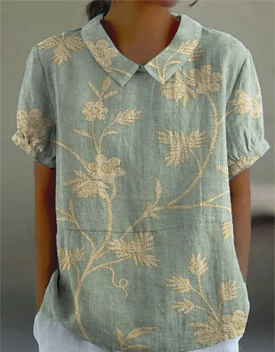 Shelby - Vintage Blumenhemd für Frauen Casual