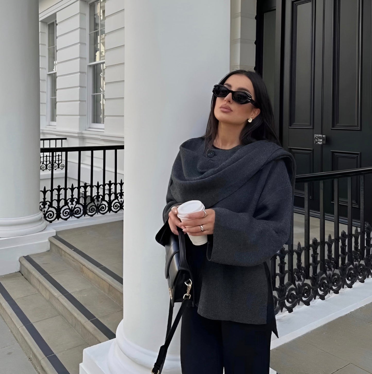 Levke - Damen Viral Cape Mantel