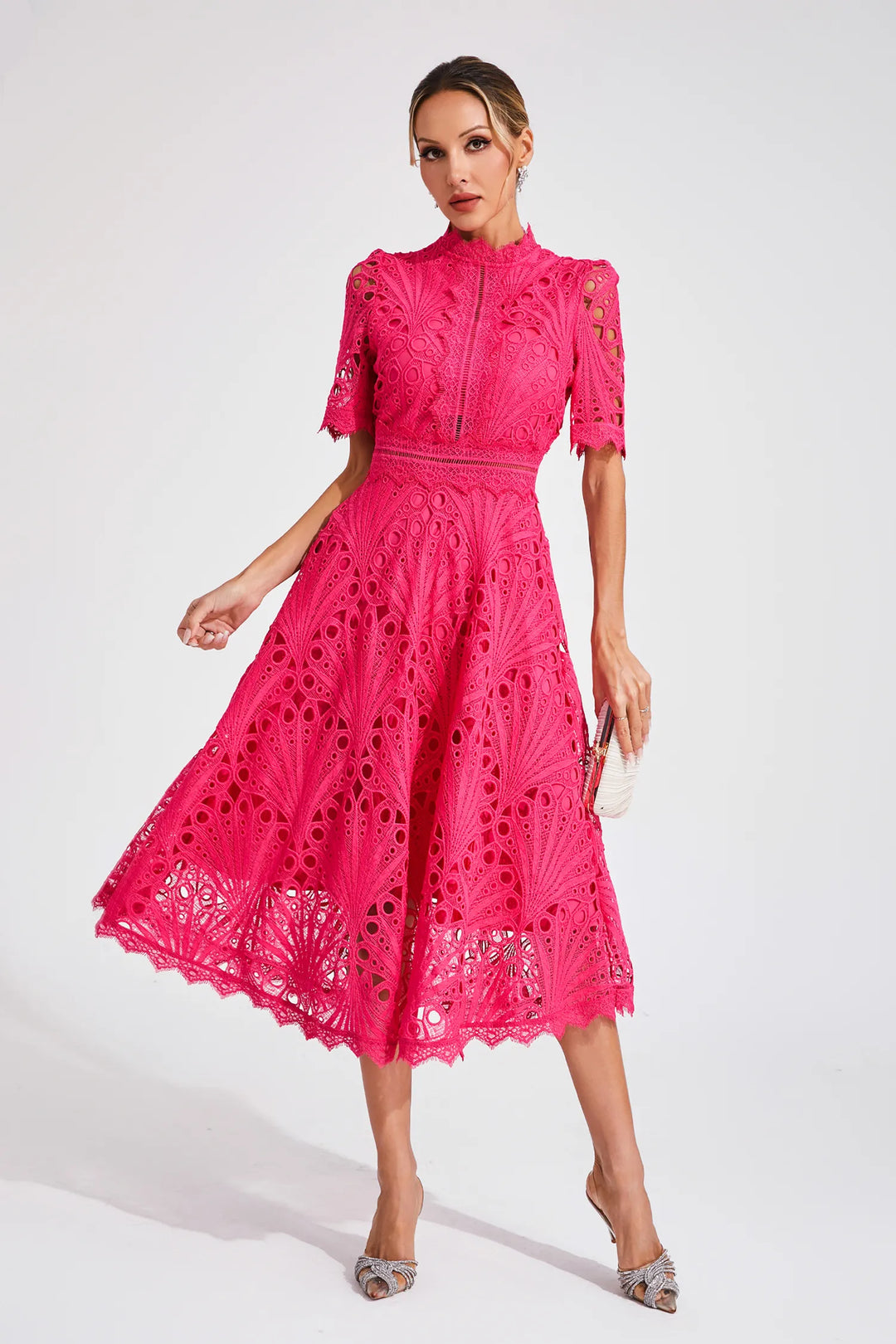 Pierre - Midi-Kleid mit Spitze und Stil