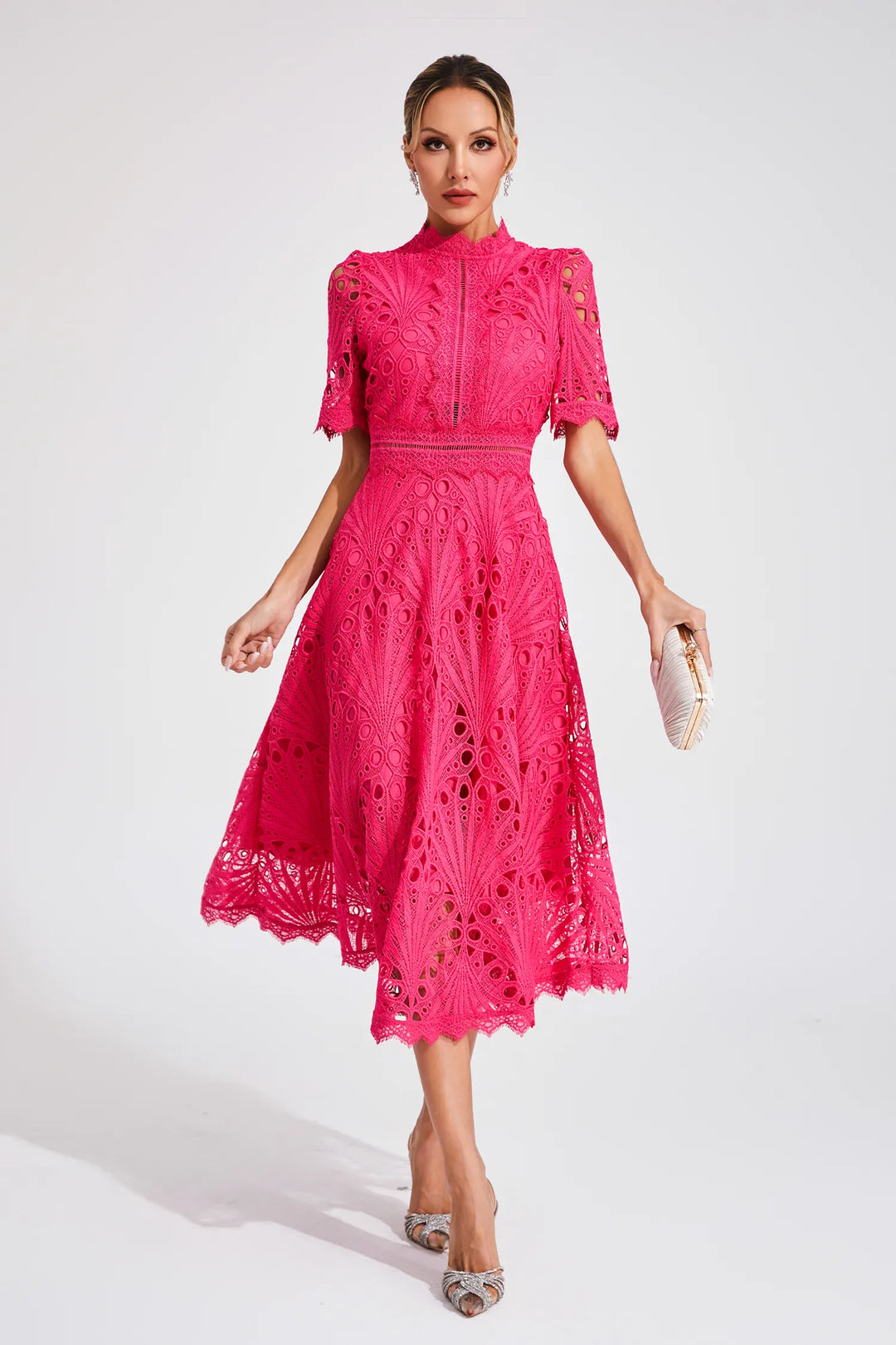 Pierre - Midi-Kleid mit Spitze und Stil