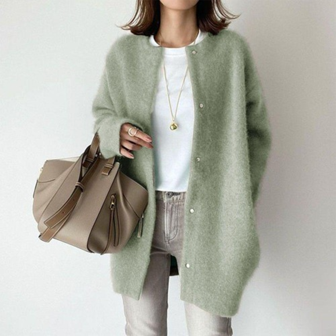 Poppy - Stilvolle lange Strickjacke