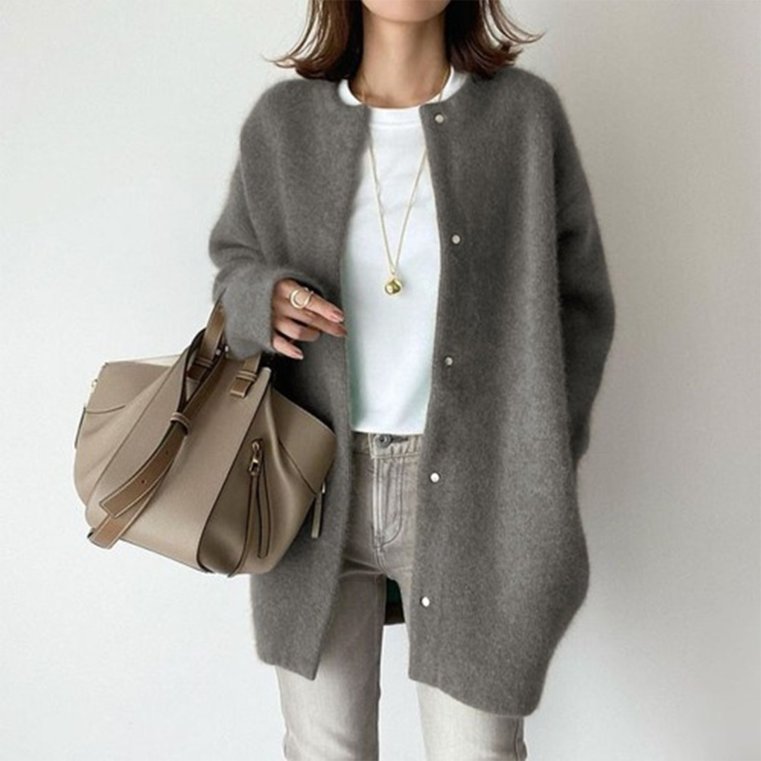 Poppy - Stilvolle lange Strickjacke