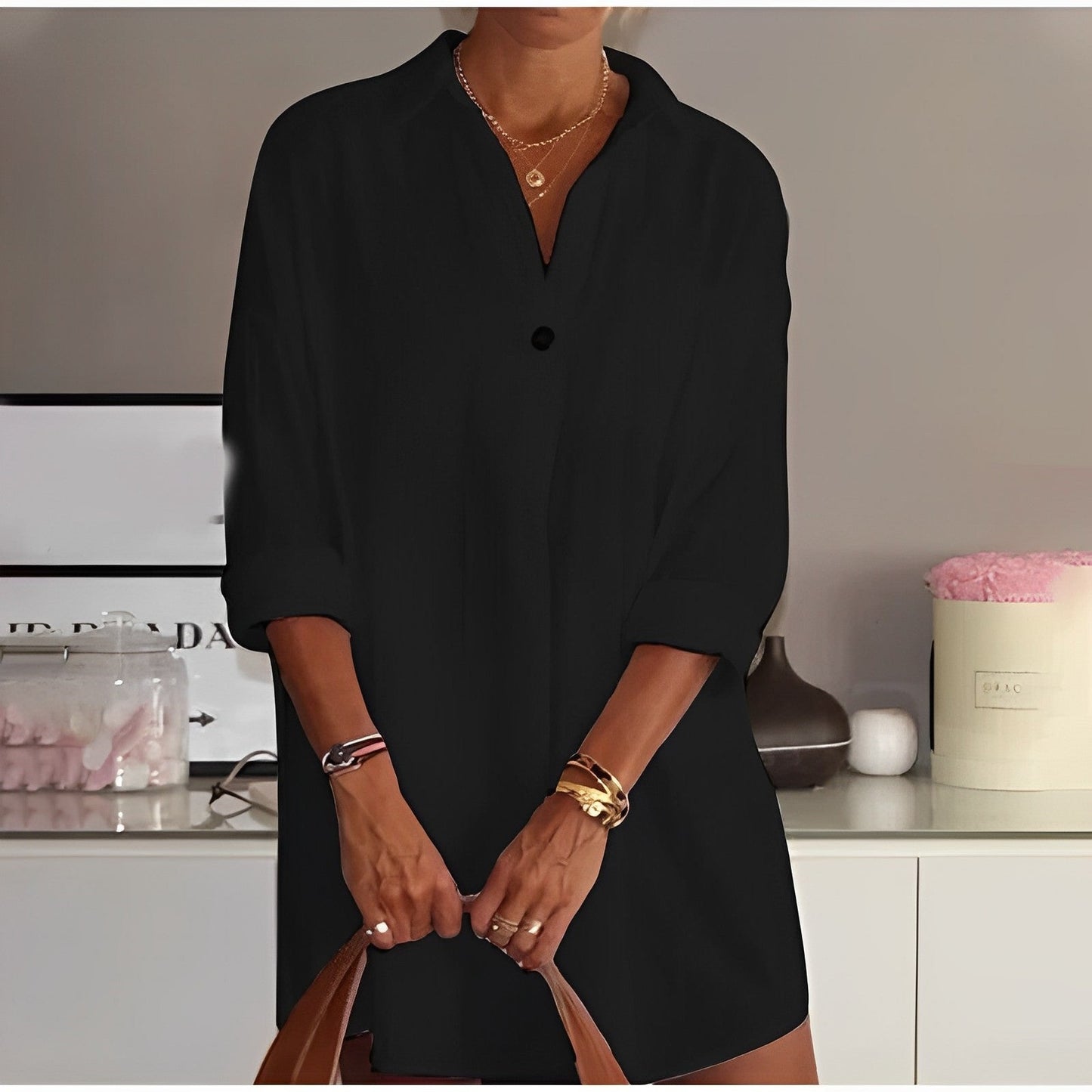 Weite Bluse Mit Halbarm Caterina