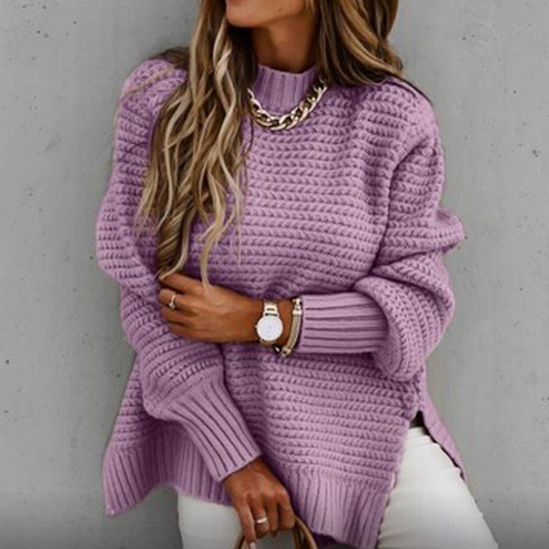 Thistle - Herbststrickpullover mit Halbem Kragen
